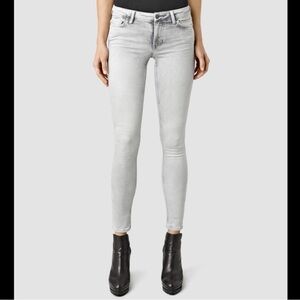 ALL SAINTS Mast Bleached Skinny Jeans Sz 28